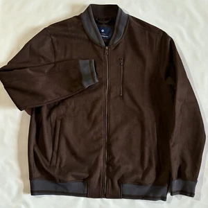 NWT Ben Sherman Faux Suede Bomber Style Jacket Sz. Lg Super Soft Brown Nice! - Picture 1 of 10