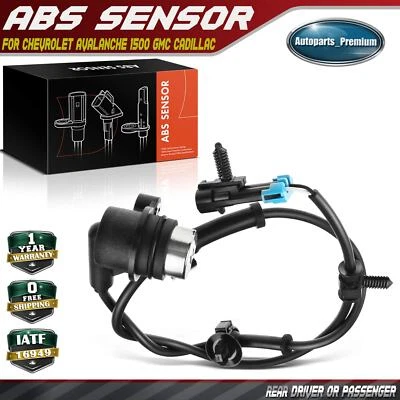 ABS Wheel Speed Sensor for Chevrolet Avalanche 1500 2500 GMC Yukon Cadillac Rear - Image 1 of 4