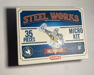 Schylling Steel Works Micro Kit Elicottero 35 Pezzi (NUOVO) - Foto 1 di 5