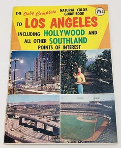 Vintage Natural Color Guide Book to Los Angeles Incl Hollywood w/ Foldout Map - Picture 1 of 7