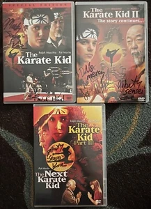 Karate Kid MARTIN KOVE AND WILLIAM ZABKA SIGNED DVD's - EXTRA SWEEP THE LEG - Picture 1 of 2