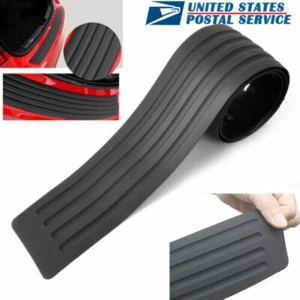 90cm REAR BUMPER GUARD TRUNK EDGE SILL BLACK RUBBER PROTECTOR COVER FOR CAR SUV - Picture 1 of 18