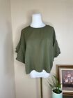 Central Park West New York Olive Green Blouse size Small