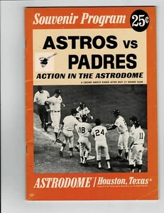 1969 Astros vs. Padres Game Souvenir Program UNMARKED scorecard Sparky Anderson - Picture 1 of 3