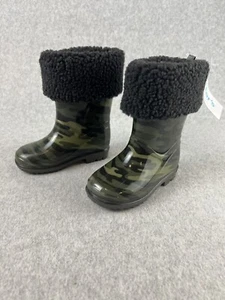 Carters Rain Boots Boys Size 5 Waterproof Insulated Fleece Lining Removable - Picture 1 of 6