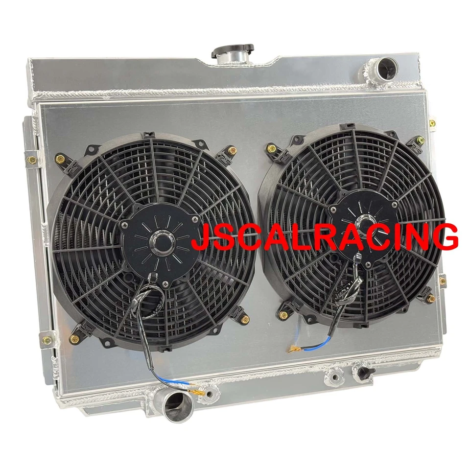 Radiador de aluminio 3 filas + cubierta del ventilador apto para Ford Fairlane Mustang Ranchero 67-70 379 Foto 1 de 4