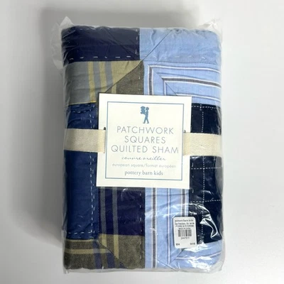 Cuadrados de retazos acolchados falso cuadrado europeo POTTERY BARN KIDS nuevos con etiquetas Foto 1 de 3