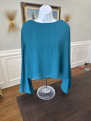 Blusa para mujer Jessica Simpson top manga larga pulóver verde mar grande - transparente Foto 1 de 4