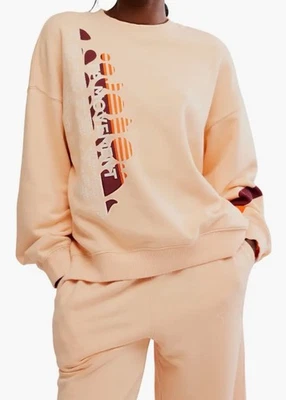 Free People Movement All Star Logo Pullover Crewneck Sweatshirt Size Large Peach - Image 1 of 4