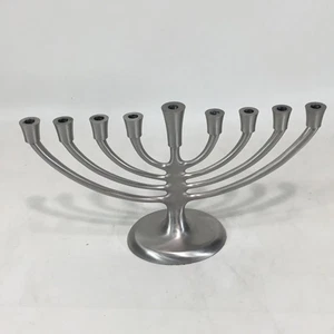 Candelabro clásico de 9 ramas de Hanukkah Janucá cepillado de caja y barril - Imagen 1 de 10