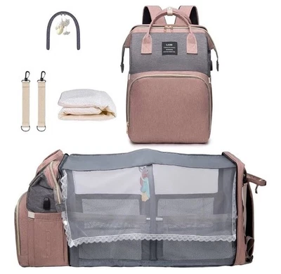 Land Traveling Share Diaper Bag Backpack Pink - Image 1 of 4