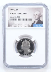 1990-S PF70 Washington Quarter NGC Special Lbl *2798 - Picture 1 of 5