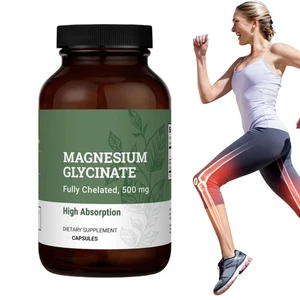 EarthHarmony Pure Chelated Magnesium Glycinate 500 Mg - 120 Capsules *1-3 Pack - Picture 1 of 13
