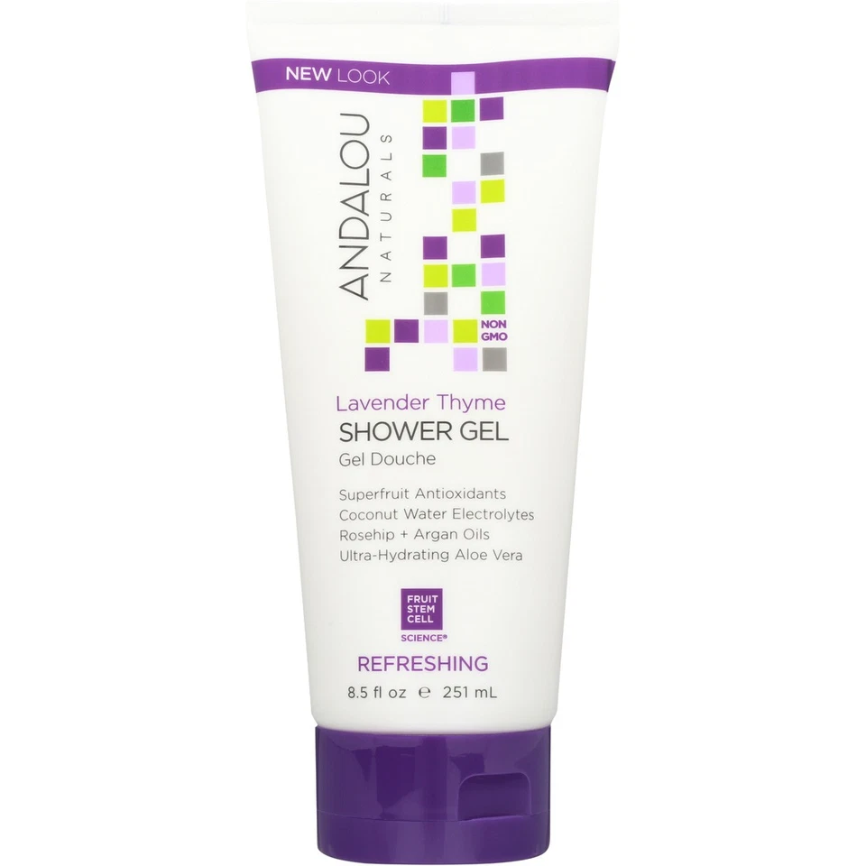 Gel de ducha refrescante Andalou Naturals tomillo lavanda 8,5 OZ Foto 1 de 1