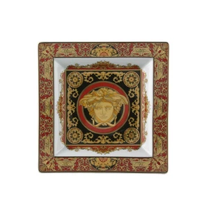 VERSACE BY ROSENTHAL, GERMANY "MEDUSA RED" LARGE TRAY. 5 1/2 INCH SQUARE. - Picture 1 of 1