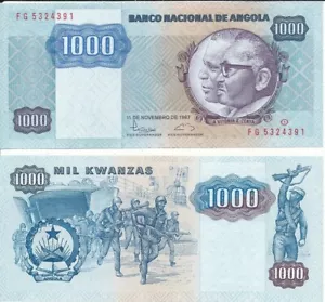 Angola - 1000 Kwanzas 1987 UNC P. 121b Lemberg-Zp - Picture 1 of 1