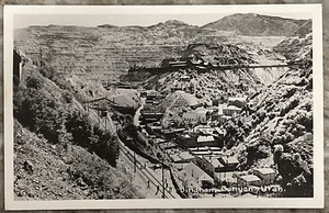 Bingham Canyon Utah Copper Mining RPPC Postcard B410 - Picture 1 of 3