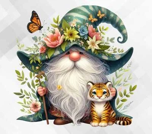 Gnome Gonk Tiger Wall Laptop Car Vinyl Sticker Decals ty917 - Picture 1 of 5