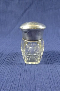 Antique Art Deco Sterling Silver Topped Cut Crystal Vanity Jar Birmingham 1922 - Picture 1 of 12