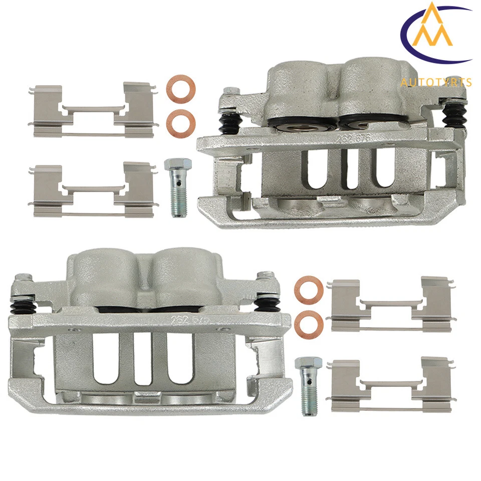 2× Front Disc Brake Caliper w/ Bracket For Ford Crown Victoria Lincoln Mercury - Image 1 of 4