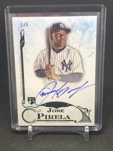 2015 Topps Five Star Jose Pirela Green Auto Yankees 1/5 - Picture 1 of 2