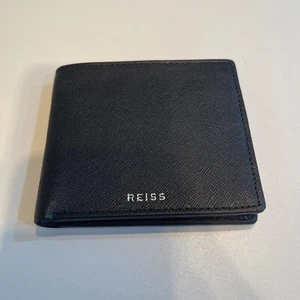 Reiss Cabot Saffiano Leather Wallet Black - Picture 1 of 3