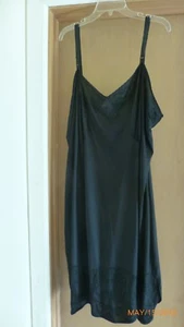 VTG Nani Flower Woman's Full Figure Nightgown Black Nightie Black Lace Size 52 - Picture 1 of 5