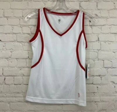 Camiseta sin mangas atlética K-Swiss para mujer adulta AR Accomplish Runners 19595 cuello en V nueva con etiquetas Foto 1 de 4