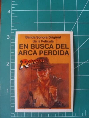 1982 SHOW DE ESTRELLAS STICKER CARD INDIANA JONES HARRISON FORD RAIDERS LOST ARK - Image 1 of 2