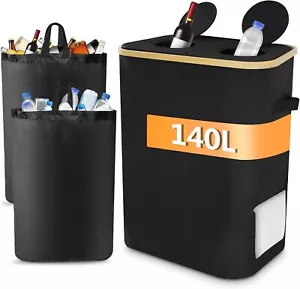 Pfandflaschen Aufbewahrung mit Großer Tragetasche Recycling 140L Sammelbehälter - Bild 1 von 8