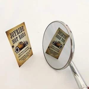 Hot Rod Straight Arm Door Edge Peep Mirror- 4" CONVEX LENS - Picture 1 of 7