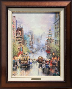 Thomas Kinkade San Francisco California Street 12''X16'' Classic Canvas - Picture 1 of 4