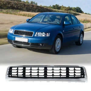 Black&Chrome Front Lower Bumper Grille 8E0807647 For Audi A4 B6 Sedan 2002-2005 - Picture 1 of 13