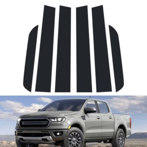 6pcs For Ford Ranger 2015-2022 Window Pillar Posts Sticker Decal Door Cover Trim - Picture 1 of 13