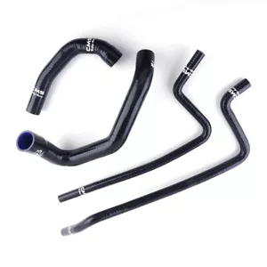 For 97-06 Jeep Wrangler TJ 4.0L LHD Silicone Radiator Coolant Heater Hose Black - Imagen 1 de 12