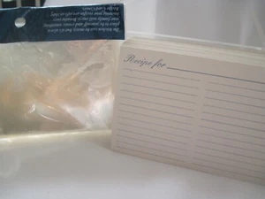 4x6 Inches Recipe Card Protectors AND Recipe Cards Set of 100 New - Picture 1 of 18
