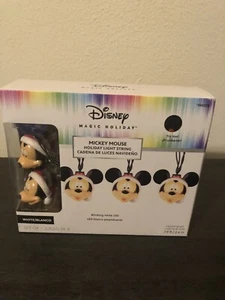 Disney Magic Holiday Blinking MICKEY MOUSE 8 LED Light String NEW - Picture 1 of 5