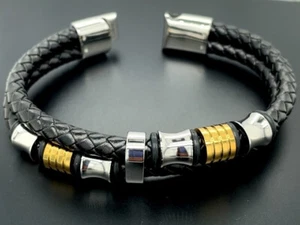 JOYERÍA CAZA PULSERA PIEL CON ACERO INOXIDABLE Y CIERRE MAGNÉTICO - Imagen 1 de 3