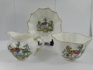 SHELLEY WALTON BELFAST SOUVENIR WARE SET .. RD 272101 .. JUG , SUGAR BOWL & DISH - Picture 1 of 12
