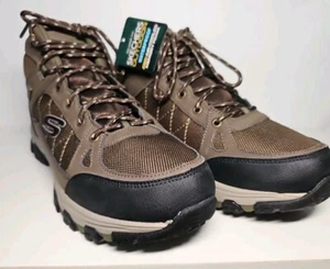 Skechers Outdoor Boot Men's 11 Hiking Work Boot Waterproof Choc 204477 New - Picture 1 of 18