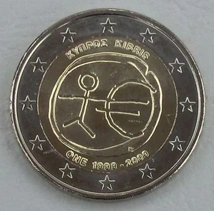2 Euro Gedenkmünze Zypern 2009 10 Jahre WWU unz - Picture 1 of 1