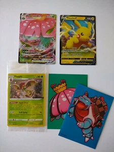 Pokemon VMAX Venusaur SWSH102, PikachuV SWSH061, Gamestop Flapple 022/192 - Picture 1 of 9