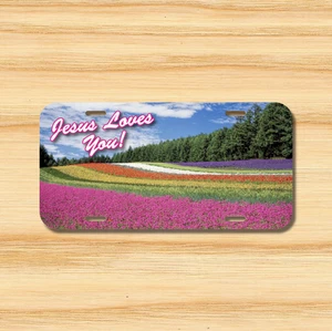 Jesus Loves you License Plate Vehicle Auto Tag Religious Peace FREE SHIPPING NEW - Bild 1 von 3