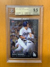 2016 TOPPS NOW Corey Seager #123 Los Angeles Dodgers RC Rookie BGS 9.5