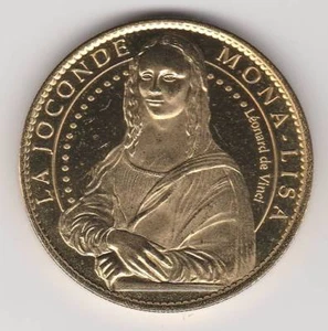 A 2008 TOKEN MEDAILLE ARTHUS-BERTRAND -- 75 001 N°1 LA JOCONDE MONA LISA LOUVRE - Picture 1 of 2