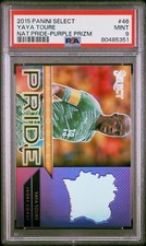 2015-16 Panini Select National Pride Purple Prizm /99 Yaya Toure #46 PSA 9