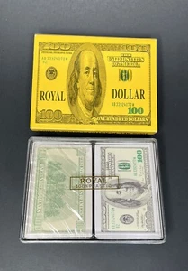 💵 Big Face $100 Bill Ben Franklin Playing Cards Royal Dollar 2 Complete Decks - Picture 1 of 5