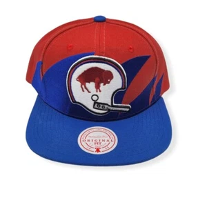 Mitchell & Ness Buffalo Bills Sharktooth Adjustable Snapback Hat Cap - Picture 1 of 6