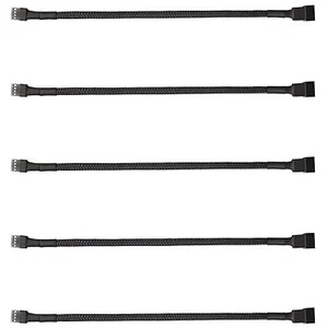 Paquete de 5 cables divisor de ventilador PWM de 4 pines adaptador de cable de extensión de alimentación para ventilador de PC para computadora - Imagen 1 de 7