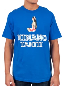 Hinano Classic Logo Blue Two Sided T-shirt- Front & Back Print - New - Picture 1 of 6
